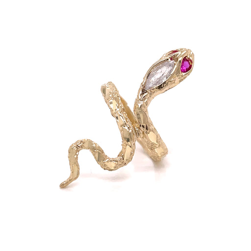 Gold Nugget Snake Ring - MyAZGold