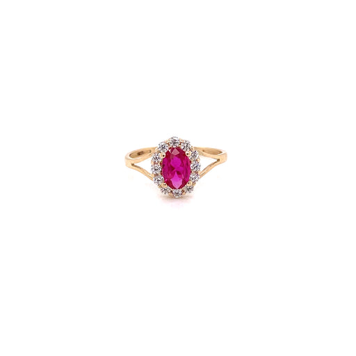Red Oval Kids Ring - MyAZGold