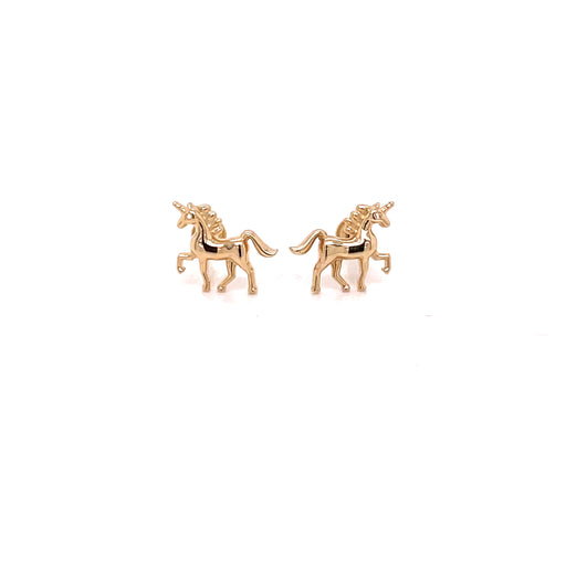 14k Gold Unicorns Stud Earrings - MyAZGold