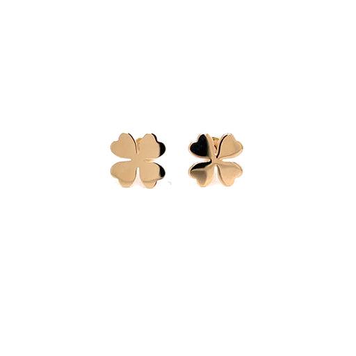 14k Four Leaf Clover Stud Earrings - MyAZGold