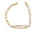 14k Kids Gold ID Bracelet with Gold Name Overlay - MyAZGold