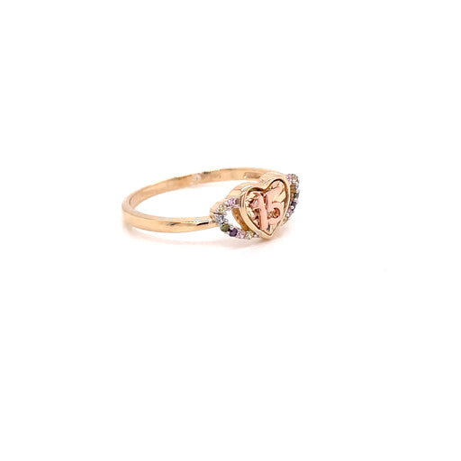 14k 15 Ring with Colorful Gemstones - MyAZGold