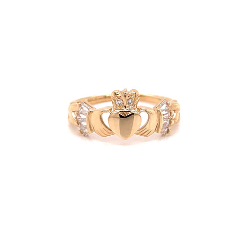 14k Heart Crown Gold Ring - MyAZGold