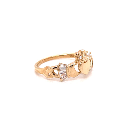 14k Heart Crown Gold Ring - MyAZGold