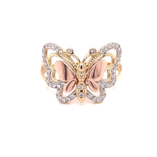 14k Butterfly with Gemstones - MyAZGold