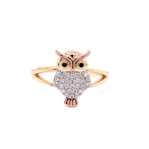 14k Owl Gemstone Ring - MyAZGold