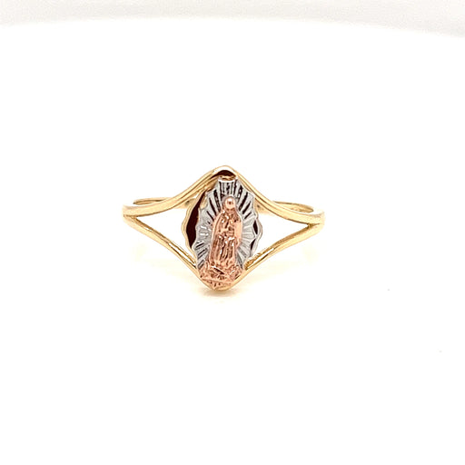 14k Virgin Mary Ring with Brilliant Design - MyAZGold