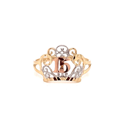 14k Sweet 15 Crown Ring - MyAZGold