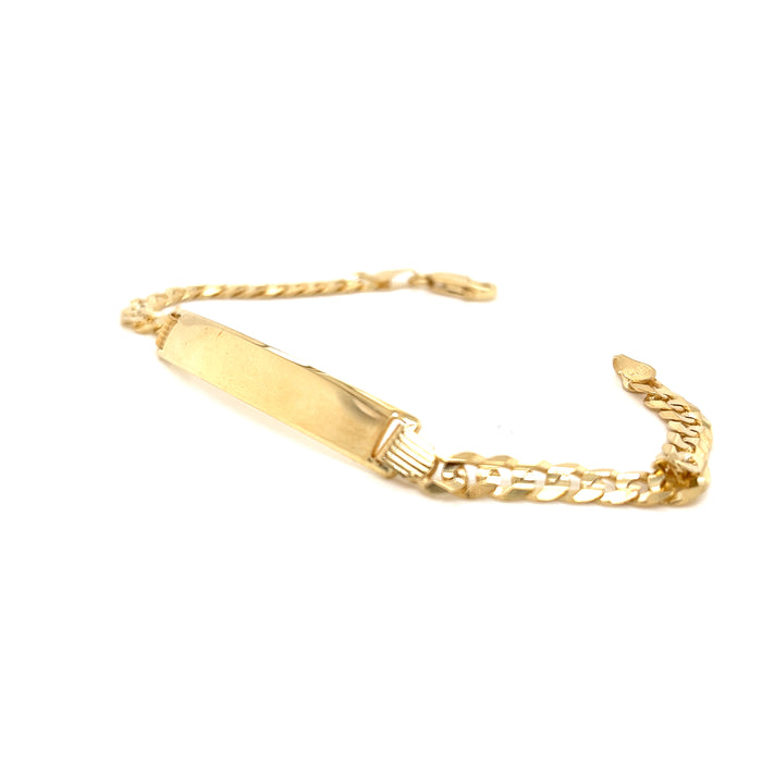 14k Gold Cuban Link Custom ID Bracelet
