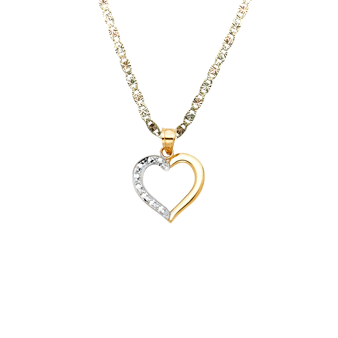 Gold Heart Necklace | Dije Corazon Oro