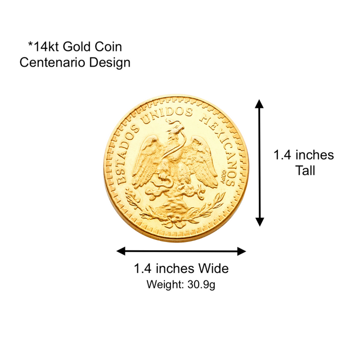 14k Gold Centenario De Oro Coin - LE0011