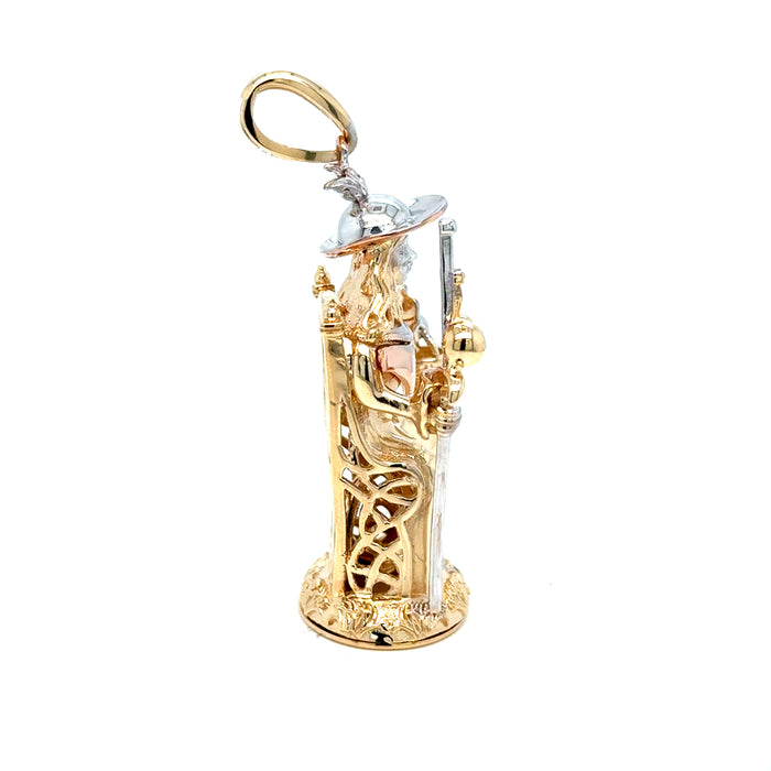 14k Gold Santo Nino de Atocha Necklace - 3D Full Body Gold Pendant - Solid Chain - LE3189