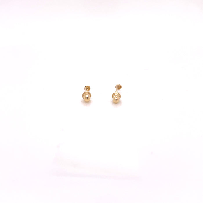 14k Simple Gold Stud Earrings - MyAZGold