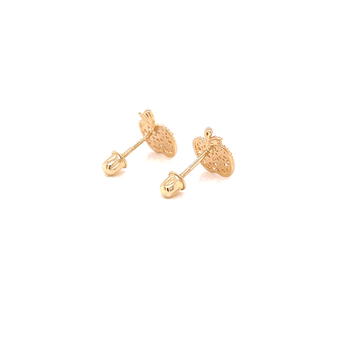 14k Gemstone Apples Stud Earrings - MyAZGold
