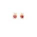 14k Red Gemstone Ladybug Stud Earrings - MyAZGold