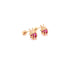 14k Red Gemstone Ladybug Stud Earrings - MyAZGold