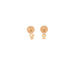 14k Faux Pearl Halo Stud Earrings - MyAZGold