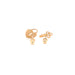 14k Key and Heart Lock Stud Earrings - MyAZGold