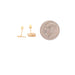 14k Key and Heart Lock Stud Earrings - MyAZGold