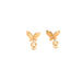 14k Simple Gold Butterfly Stud Earrings - MyAZGold