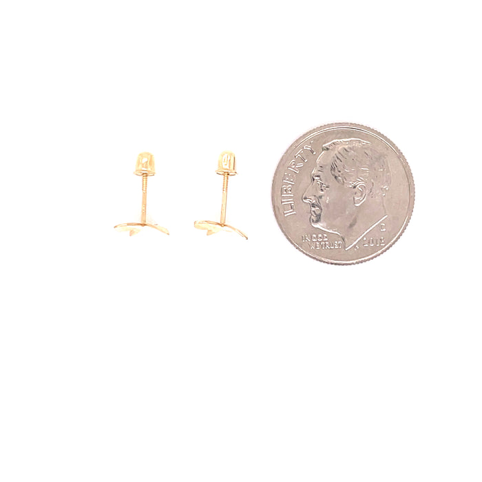 14k Simple Gold Butterfly Stud Earrings - MyAZGold