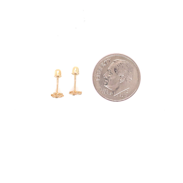 14k Hamsa Gemstone Stud Earrings - MyAZGold