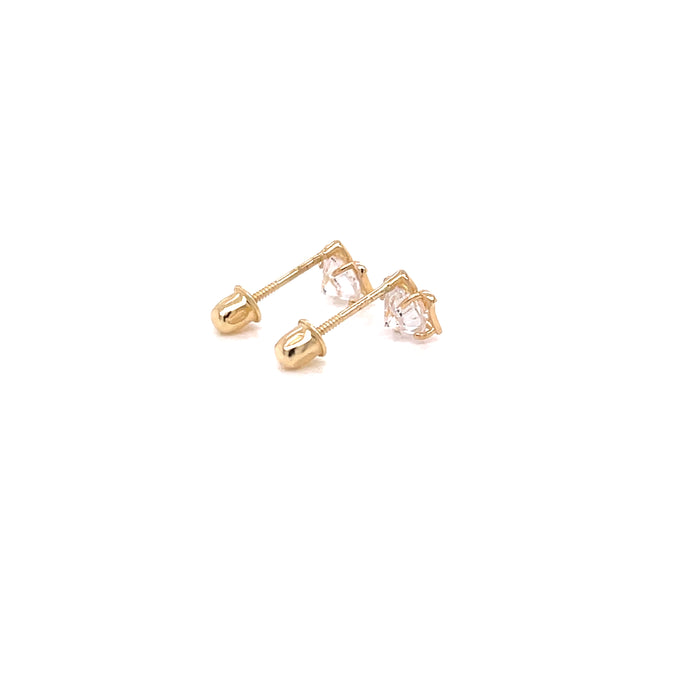 14k Outline Crown Stud Earrings - MyAZGold