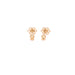 14k Flower with Gemstone Center Stud Earrings - MyAZGold