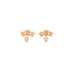 14k Gemstone Flower Crown Stud Earrings - MyAZGold