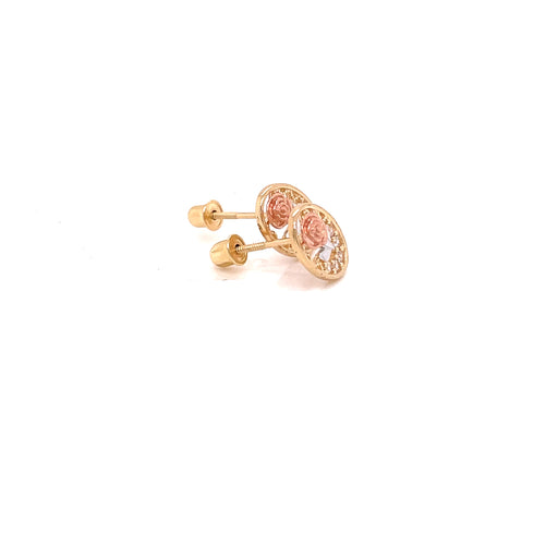 14k Rose Stud Earrings - MyAZGold