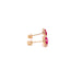 14k Red Gemstone Halo Stud Earrings - MyAZGold