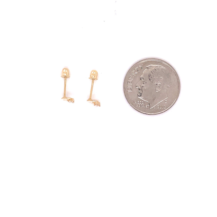 14k Moon Crest Stud Earrings - MyAZGold