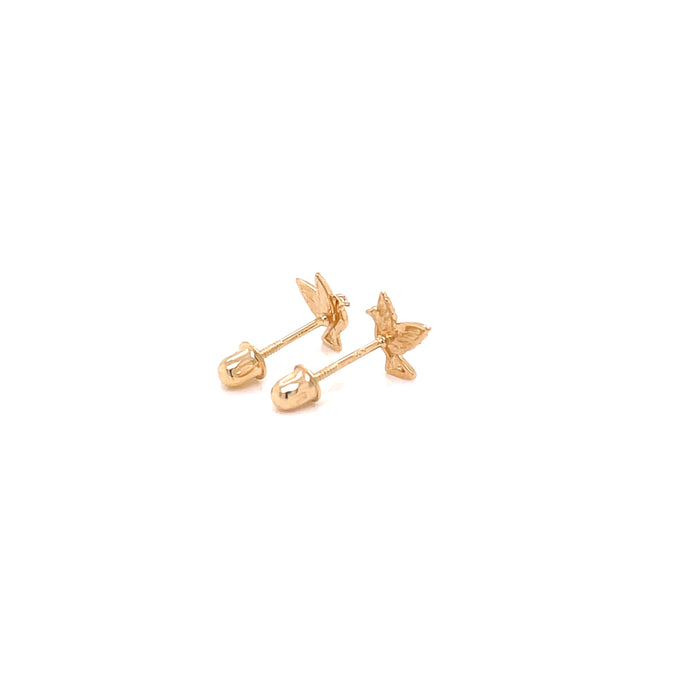 14k Gold Doves Stud Earrings - MyAZGold