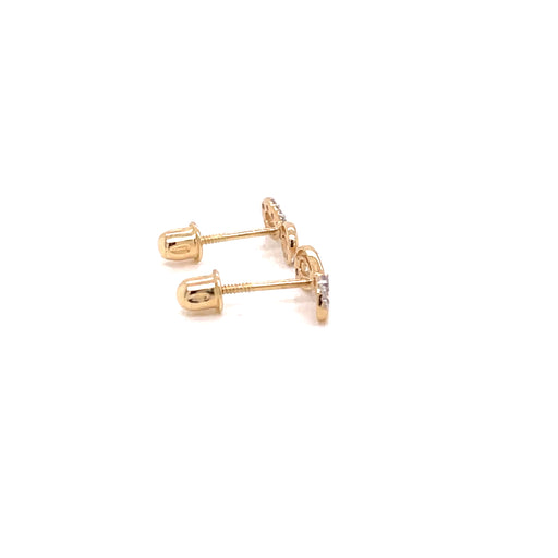 14k Infinity Symbol with Gemstones Stud Earrings - MyAZGold