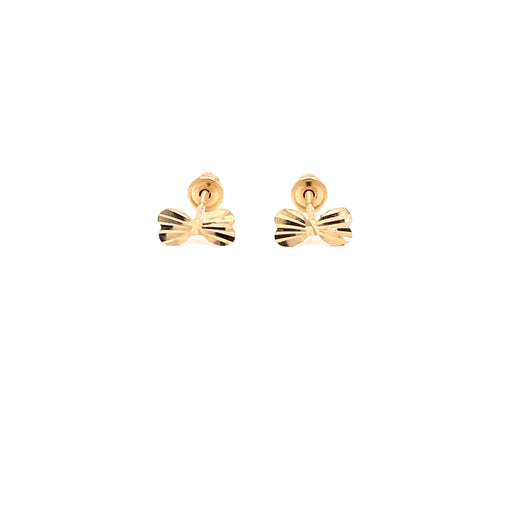 14k Gold Bowties Stud Earrings - MyAZGold