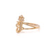 14k J Letter Ring with Gemstone Crown - MyAZGold