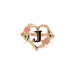 14k Heart with J Letter Ring - MyAZGold