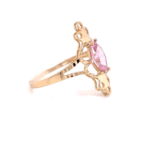 14k Pink Gemstone Marquise Ring - MyAZGold