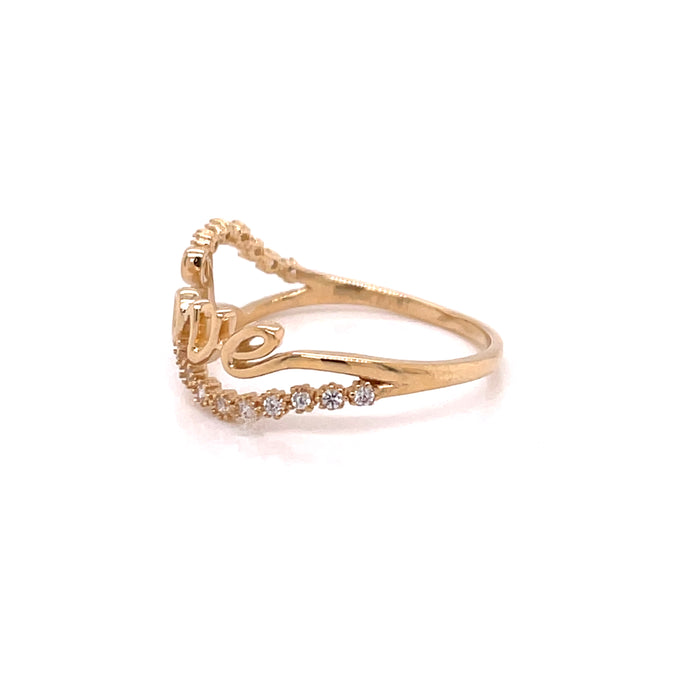 14k Love Ring with Gemstones - MyAZGold