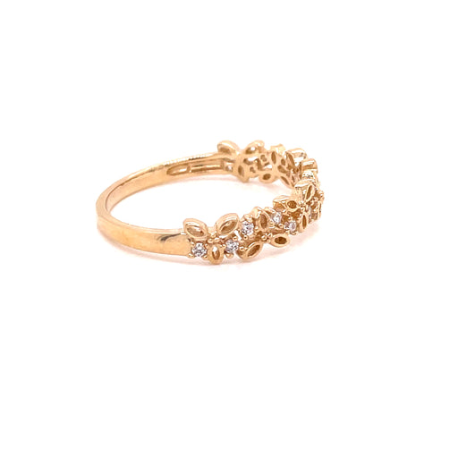 14k Gold Leaf Gemstone Ring - MyAZGold