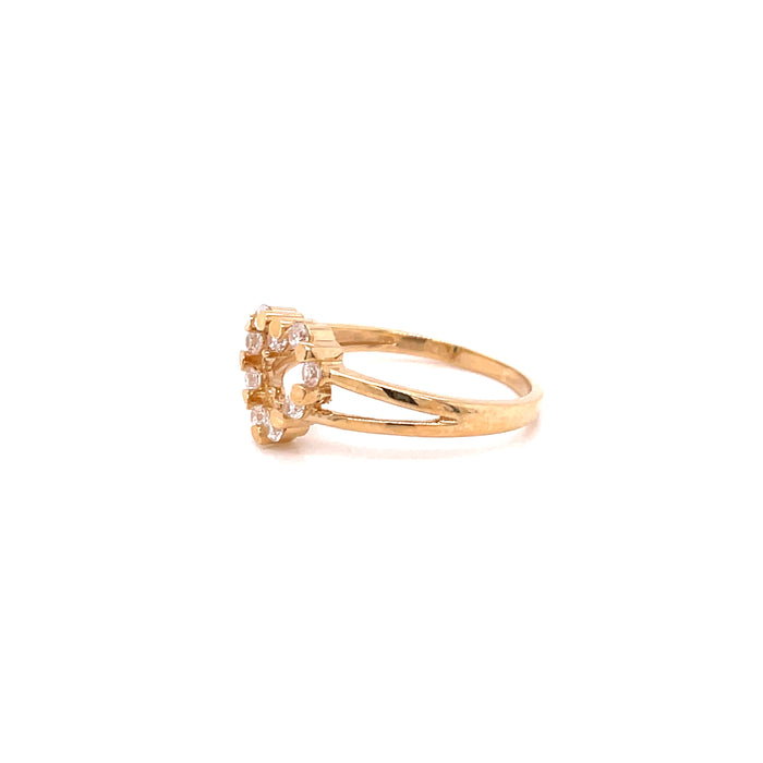 14k Heart Style Ring with Gemstones - MyAZGold