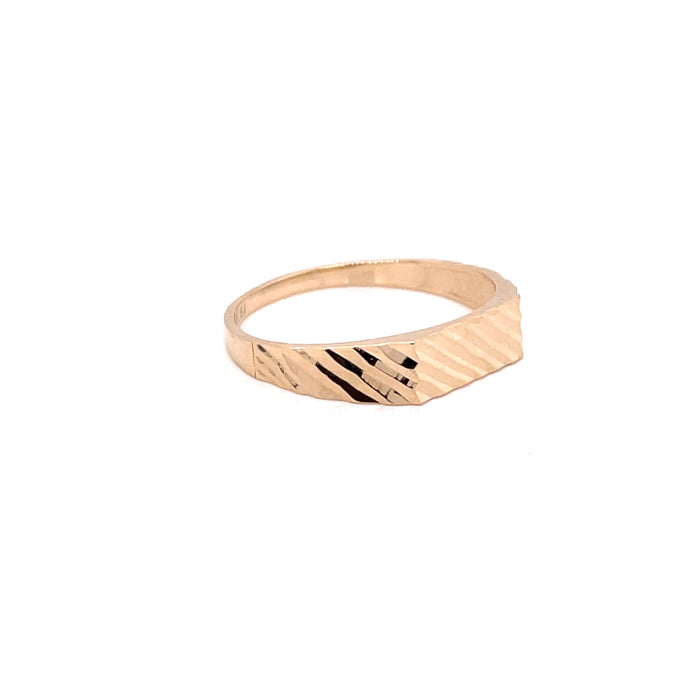 14k Rectangle Band Ring - MyAZGold