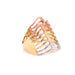 14k Three Toned Long Ring with Gemstones - MyAZGold