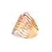14k Three Toned Long Ring with Gemstones - MyAZGold