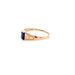 14k Rectangle Gemstone Ring with Side Gemstones - MyAZGold