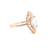 14k White Marquise Gemstone Design Ring - MyAZGold