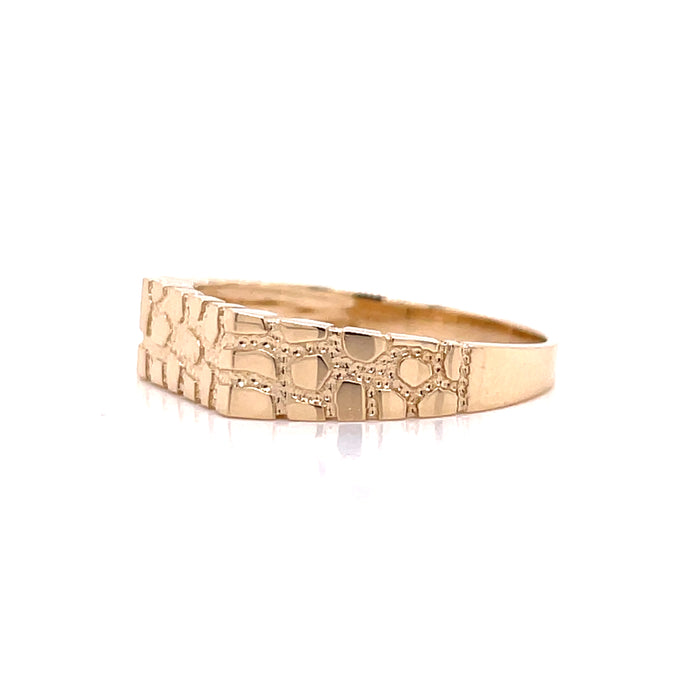 14k Gold Nugget Texture Ring - MyAZGold