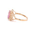 14k Rectangle Gemstone Ring with Side Hearts - MyAZGold