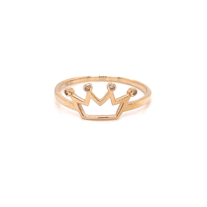 14k Crown Ring with Gemstone Tips - MyAZGold