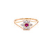 14k Purple Gemstone Flower Ring - MyAZGold